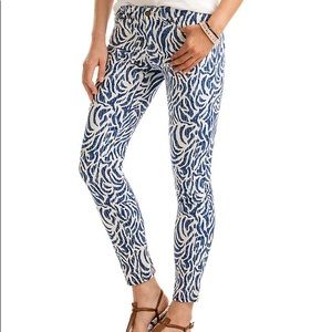 Vineyard Vines Nautical Zebra Print Skinny Jeans